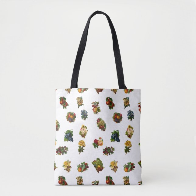 Bolso De Tela Frutas y flores de época (Anverso)