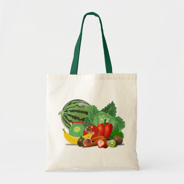 Bolso De Tela Frutas y verduras (Frente)