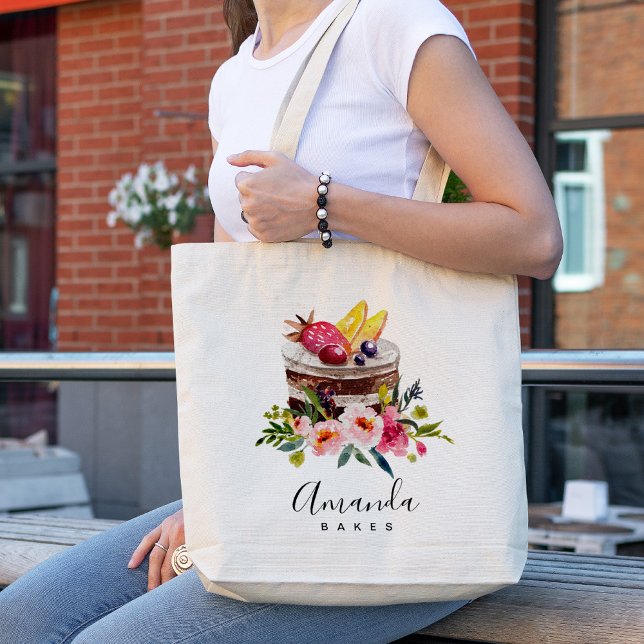 BOLSO DE TELA FRUTO FLORAL CAKE PATISSERIE CUPCAKE BAKERY CHEF (Subido por el creador)