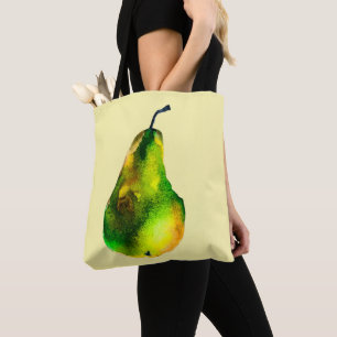 Bolso De Tela Fruto verde acuarela