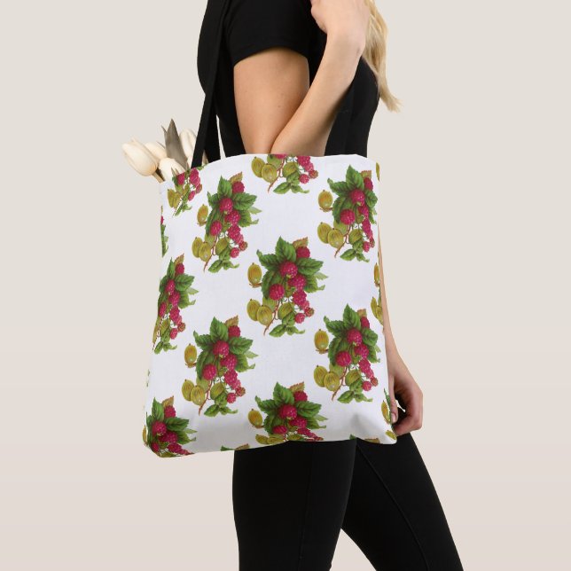 BOLSO DE TELA FRUTOS ROJOS / RASPERRÍAS (Detalle)
