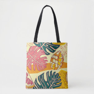 Bolso De Tela Frutos tropicales, diseño de patrones