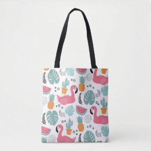 Bolso De Tela Frutos tropicales: patrón de repetición.