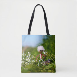 Bolso De Tela Fubby met Vlinder in een zomers landschap.
