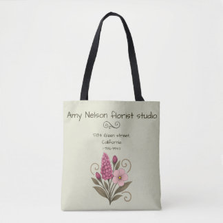 Bolso De Tela Fuchsia & Blush Floral Tote Bag – Botanical Design
