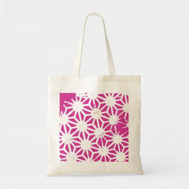 Bolso De Tela Fuchsia geometric pattern (Frente)
