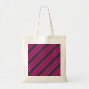 Bolso De Tela Fuchsia y carbón vegetal de cinco rayas