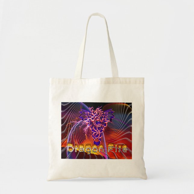 Bolso De Tela Fuego de Dragón  (Frente)