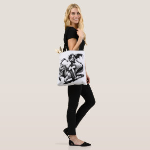 Bolso De Tela Fuego negro