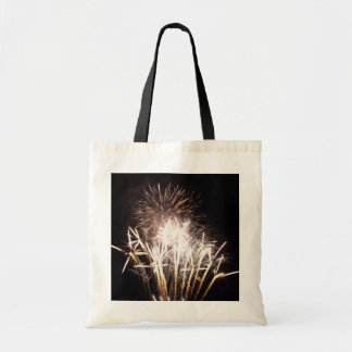 Bolso De Tela Fuegos artificiales blancos y dorados I Celebració