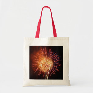 Bolso De Tela Fuegos artificiales rojos, blancos y azules en Pat