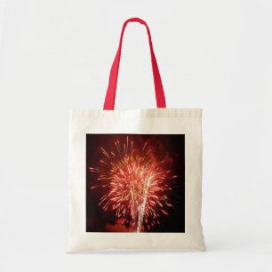 Bolso De Tela Fuegos artificiales rojos, blancos y azules II Pat