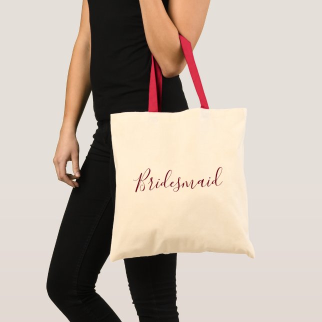 Bolso De Tela Fuente de Bridesmaid Burgundy (Anverso (producto))