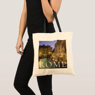 Bolso De Tela Fuente de Trevi de Noche   Roma, Lazio, Italia