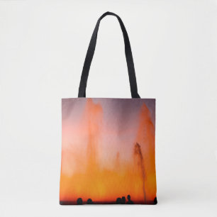 Bolso De Tela Fuente Mágica de Montjuic, Barcelona, España. Nigh