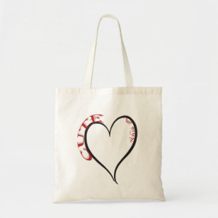 Bolso De Tela Fuente roja de corazón negro curo pero psicópata