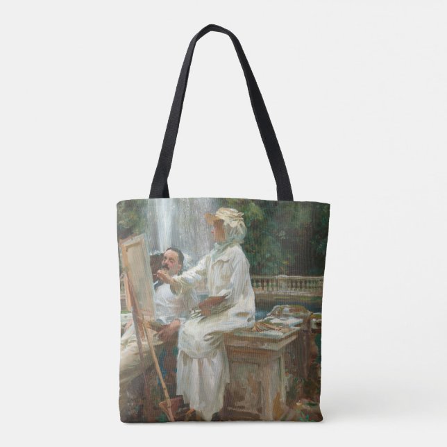 Bolso De Tela Fuente Villa Torlonia Frascati, Italia por Sargent (Reverso)