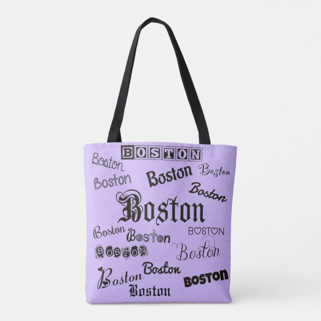 Bolso De Tela Fuentes de Boston en Lavender (Reverso)
