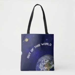 Bolso De Tela Fuera de este tema espacial mundial