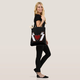 Bolso De Tela Fuerte corazón Metalizado
