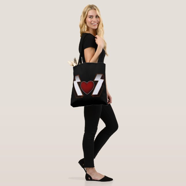 Bolso De Tela Fuerte corazón Metalizado (Puesto)