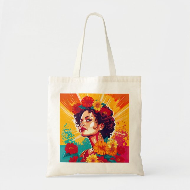 Bolso De Tela Fuerte y Orgullosa, Tote mexicano-estadounidense (Frente)
