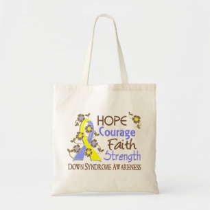 Bolso De Tela Fuerza 3 Síndrome de Down de la fe del valor de l