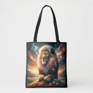 Bolso De Tela Fuerza Astrología Leo León Espacio Galaxia Cósmica