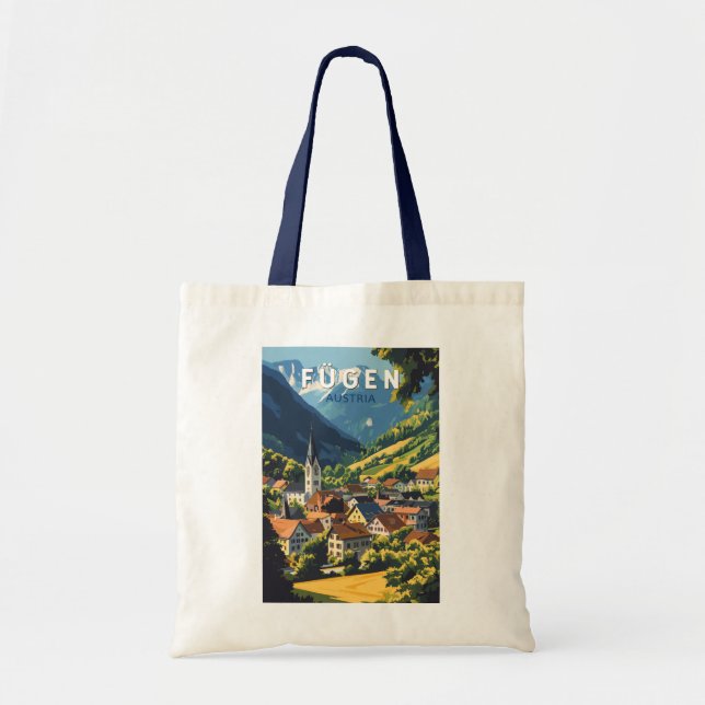 Bolso De Tela Fugen Austria Ilustracion Viajes de arte (Frente)