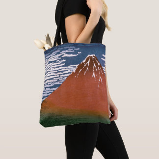 Bolso De Tela Fuji rojo, Volcán Aka Fujiyama Katsushika Hokusai