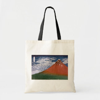 Bolso De Tela Fuji rojo, Volcán Aka Fujiyama Katsushika Hokusai