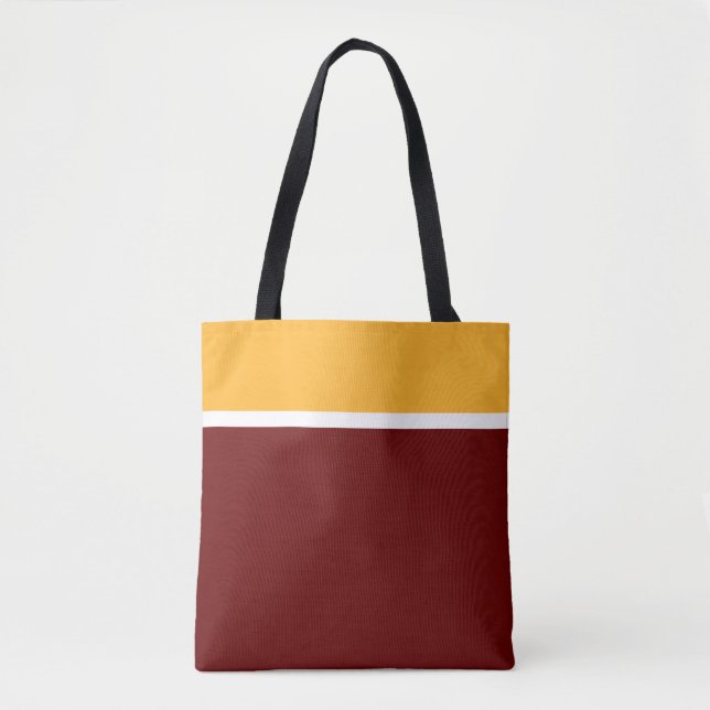 Bolso De Tela Fun Amarillo Brillante Tiras De La Cima Blanca Sob (Anverso)