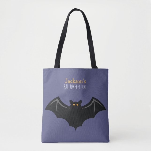 Bolso De Tela Fun Bat Kids Halloween Trick or Trete (Anverso)