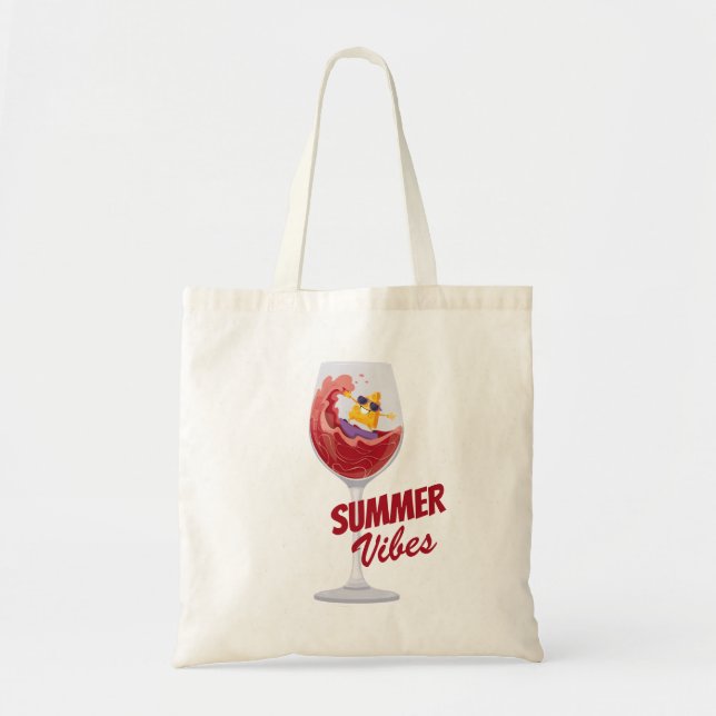 Bolso De Tela Fun Beach Vacaciones Verano Vibes Leche de comida (Frente)