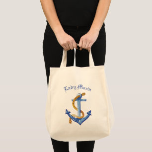 Bolso De Tela Fun Blue Anchor