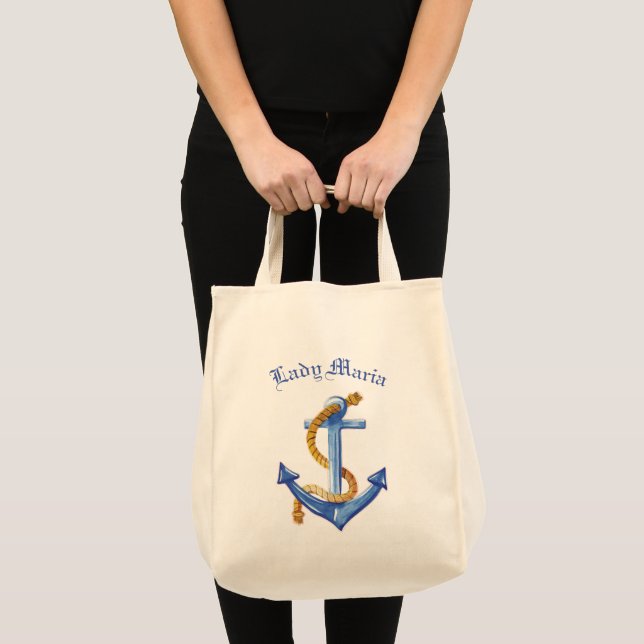 Bolso De Tela Fun Blue Anchor (Anverso (producto))
