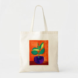 Bolso De Tela Fun Bright Planta Potant Ilustracion Tote Bag