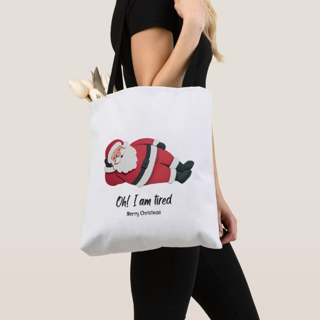 Bolso De Tela fun christmas tote bag santa humorous funny (Detalle)