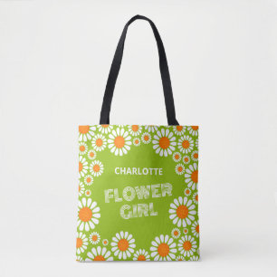 Bolso De Tela Fun Daisy Flower Girl Personalizado