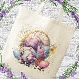 Bolso De Tela Fun Easter Egg Hunt Gnomes Glitter