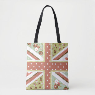 Bolso De Tela Fun Folk Quilt Unión Británica Jack Flowers brower
