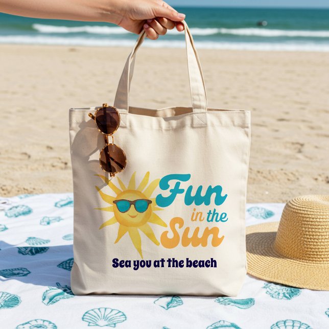 Bolso De Tela ☀️Fun in the Sun Tropical Beach Quote (Subido por el creador)