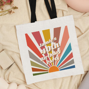 Bolso De Tela Fun Retro Personalizado 40th Birthday Vintage Phot