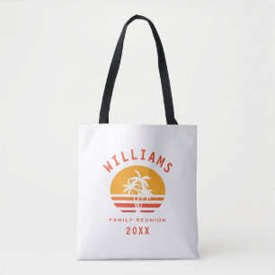 Bolso De Tela Fun Tropical Beach Summer Vacation Reunión familia