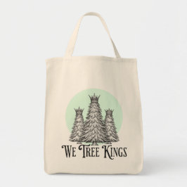 Bolso De Tela Fun We Three Kings pun tree tote bag