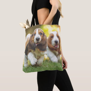 Bolso De Tela Funcionamiento de los perritos de Basset Hound