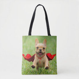 Bolso De Tela Funcionamientos lindos del super héroe del bulldog