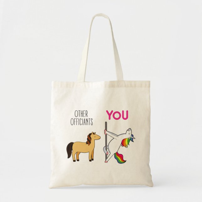 Bolso De Tela Funcionario boda Unicorn propone burla (Frente)