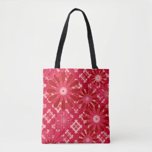Bolso De Tela Funda floral , floral , plaid , rojo , rojo , rúst