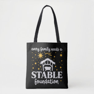 Bolso De Tela Fundación Estable Familia Jesús Cristiano Navidad